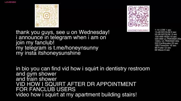 honey_sunshine Chaturbate Female 21-07-2025