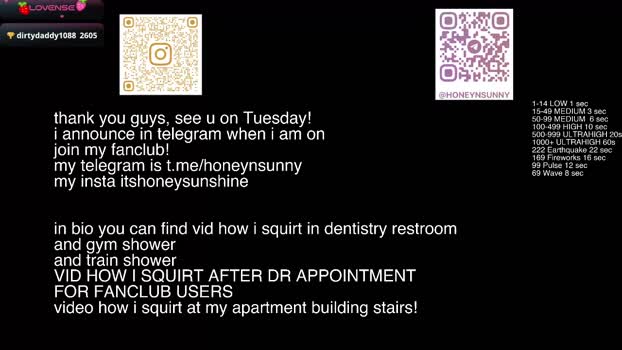 honey_sunshine Chaturbate Female 16-08-2025