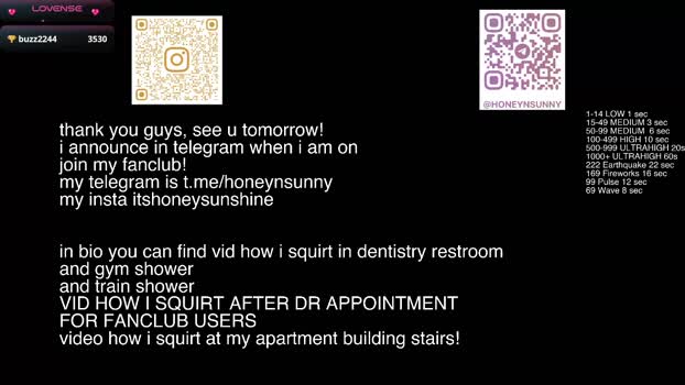 honey_sunshine Chaturbate Female 19-08-2025