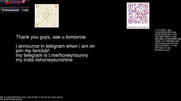 honey_sunshine Chaturbate Female 03-09-2025