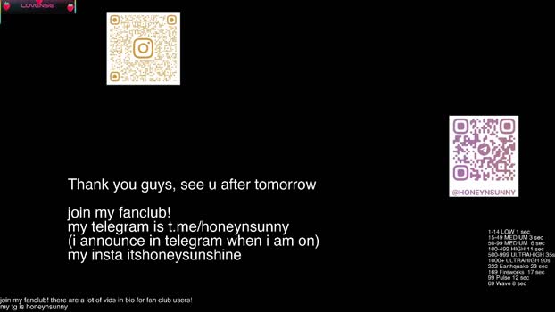 honey_sunshine Chaturbate Female 12-01-2026